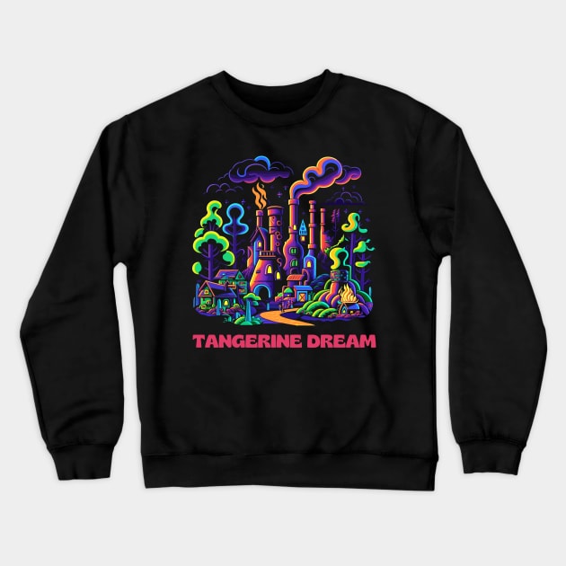 ≈ Tangerine Dream Retro Fan Design ≈ Crewneck Sweatshirt by unknown_pleasures